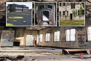 Inside abandoned army barracks with busted windows and creepy furnaces