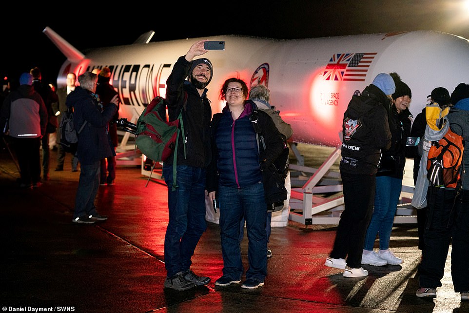 There was huge excitement at Newquay Airport ahead of the first orbital space launch on British soil yesterday evening