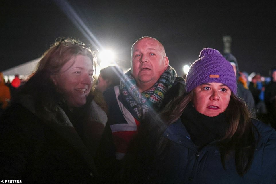 People at Cornwall Airport Newquay react to the news that Britain's first orbital space launch on UK soil has failed