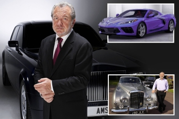 Inside Alan Sugar’s car collection featuring Rolls-Royces and a purple supercar