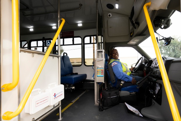 Riverside Transit Agency bus driver Casandra Bell, seen Thursday, Jan....