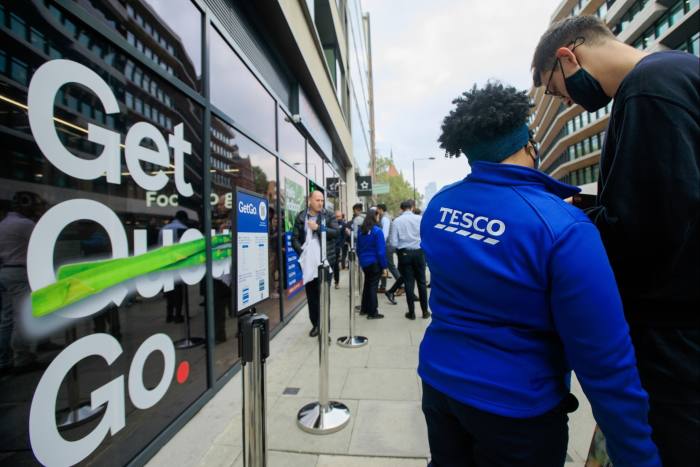 A Tesco cashierless store in High Holborn, London