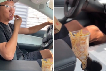 Drivers blown away by McDonald's car hack that makes eating fries easy