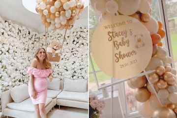 Inside Stacey Solomon’s last minute baby shower hosted in her kitchen