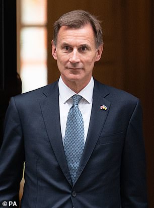 Talking tough: Chancellor Jeremy Hunt