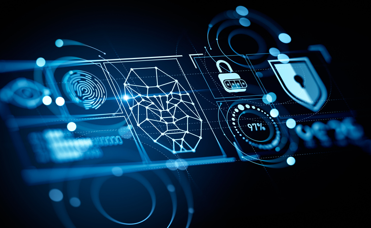 Biometric scanning and digital hologram, security and data access