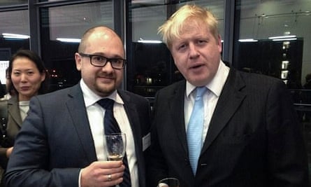 Russian diplomat Sergey Nalobin with Boris Johnson