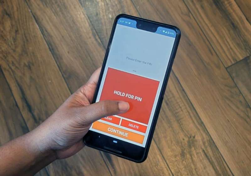 OneButtonPIN increases security for blind and low-vision tech users
