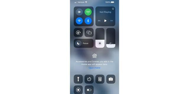 Your control center in your iPhone is a quick hit.