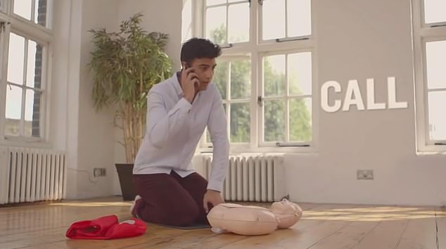 If the person is not breathing, or not breathing normally, call 999 and ask someone to find a defibrillator