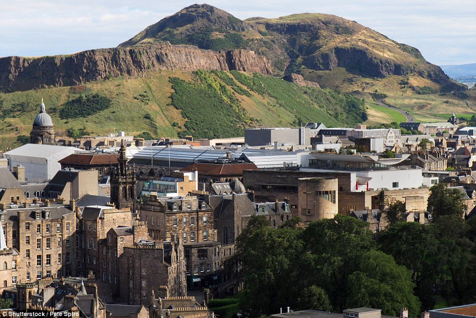 The Seat (pictured) - a long extinct volcano - offers panoramic views over the city and the walking trails are popular with ramblers, joggers and dog owners alike