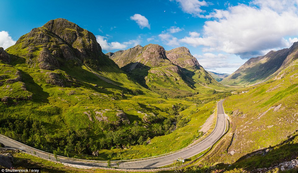 Glen Coe, pictured, is a very dead supervolcano that last erupted about 420million years ago