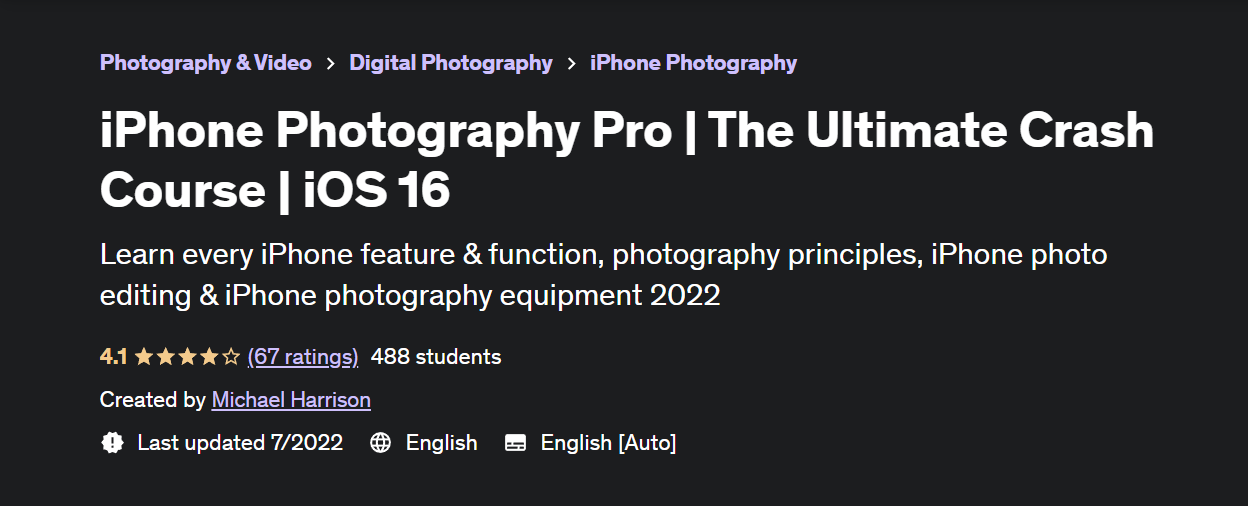 iPhone Photography Pro | The Ultimate Crash Course | iOS 16