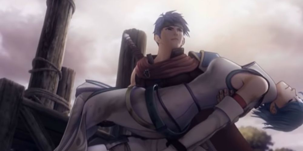 Ike saving Lucia from her execution in Fire Emblem: Radiant Dawn