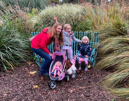 Kate Mitchell, pictured with her two children