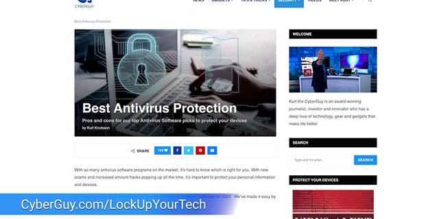 Head over to CyberGuy.com for more information and a review of the best antivirus software.