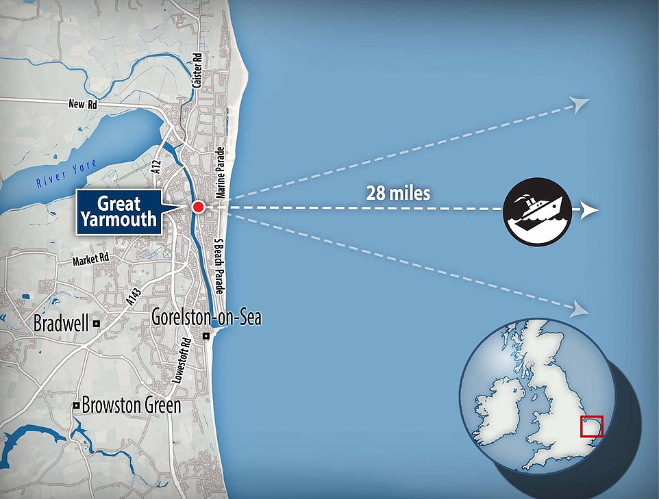 The 54-gun frigate, which sank on May 6, 1682 after hitting the Norfolk sandbanks in the southern North Sea, was uncovered 28 miles off the coast of Great Yarmouth. The exact location of the wreck is protected and cannot be made public