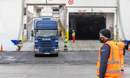 Lorry and boat