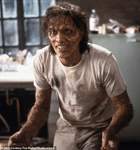 Mr McCaffrey said during lockdown he noticed that he was getting hairier and joked that he 'was starting to look like Jeff Goldblum out of the fly (pictured)'