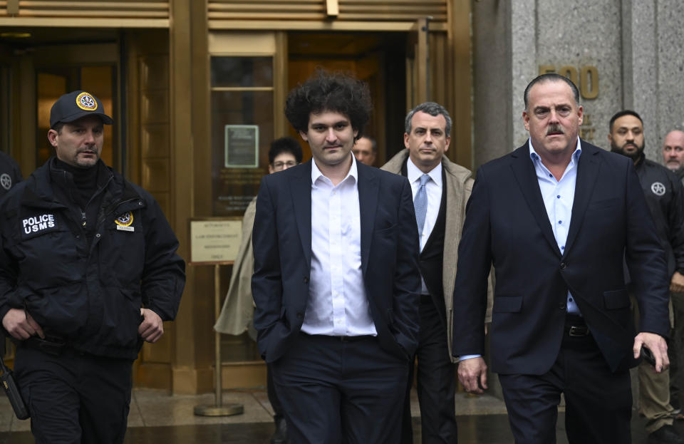 NEW YORK, US - JANUARY 03: Sam Bankman-Fried leaves the court in New York, on January 03, 2023. (Photo by Fatih Aktas/Anadolu Agency via Getty Images)