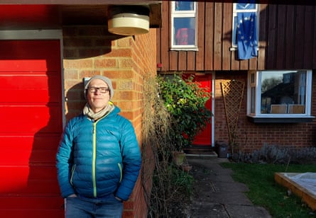 Miles Brignall outside his home