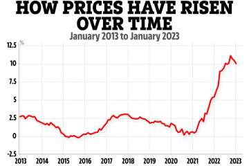 UK inflation rate falls again but prices are still rising 10.1%