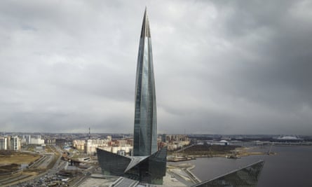 Gazprom’s headquarters in St Petersburg, Russia.