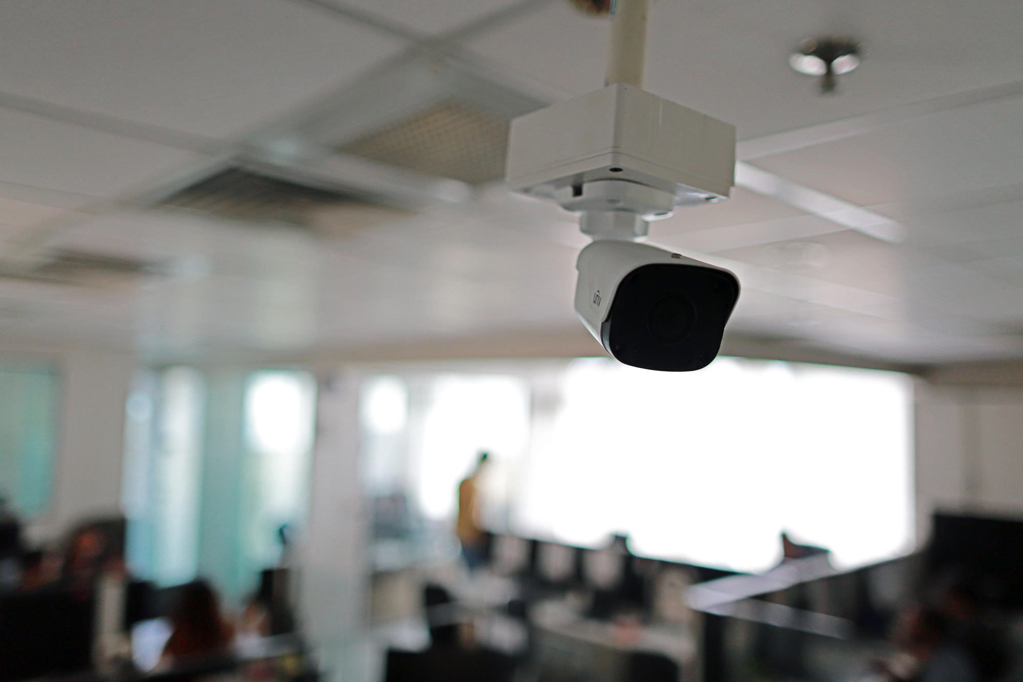 A surveillance camera with facial recognition technology operates&nbsp;on Tuesday, Sept. 10, 2019.