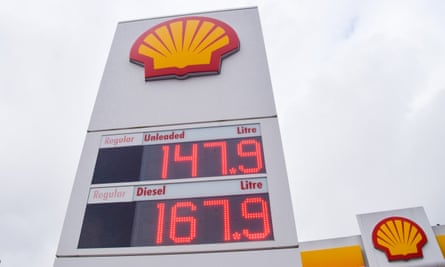 a Shell petrol station in central London