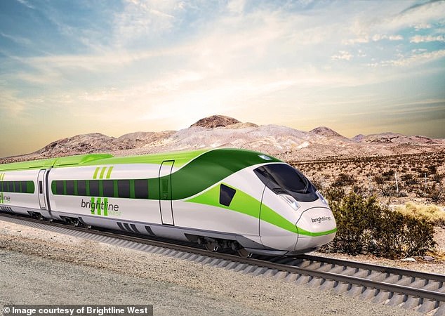 The trains reach up to 200 miles per hour, cutting the four-hour trip by car in half