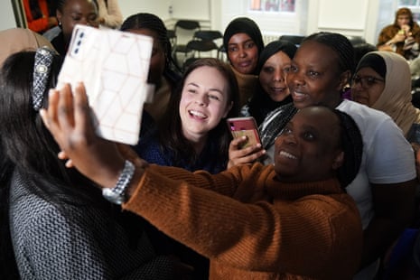 Kate Forbes on a visit to the Empower Women for Change organisation in Glasgow today.