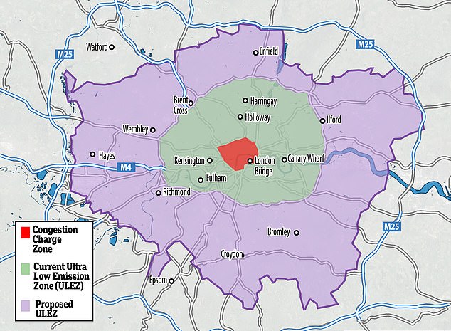 The Ultra Low Emission Zone (ULEZ) which currently covers Central London, is set to be expanded