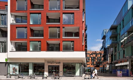 Apartments above Waitrose Supermarket in St John Street, Clerkenwell, London