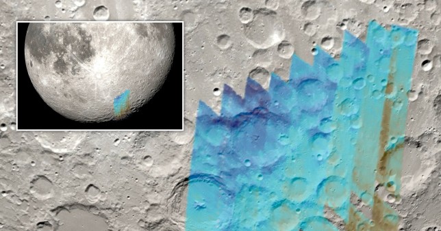 The water was found in greater concentrations on the shadowed sides of craters and mountains  