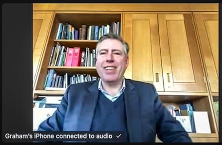 Screengrab of Sir Graham Brady in his office smiling