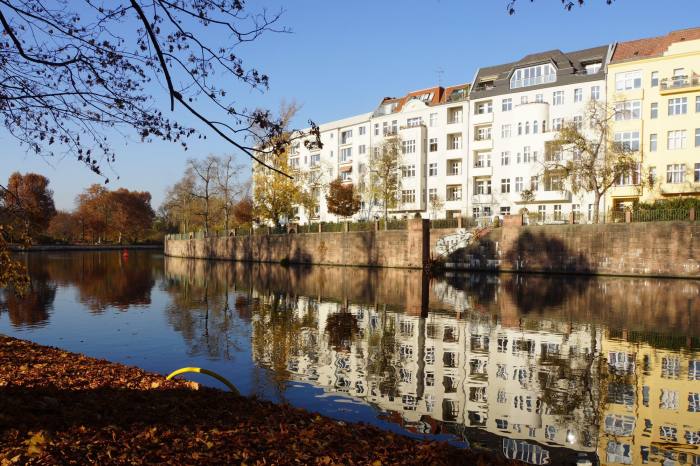 building beside a river