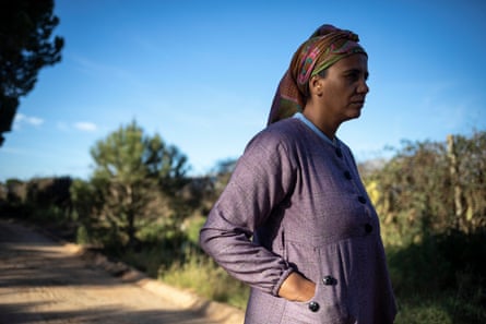 Soumia, a seasonal worker at strawberry fields in the Moguer area.