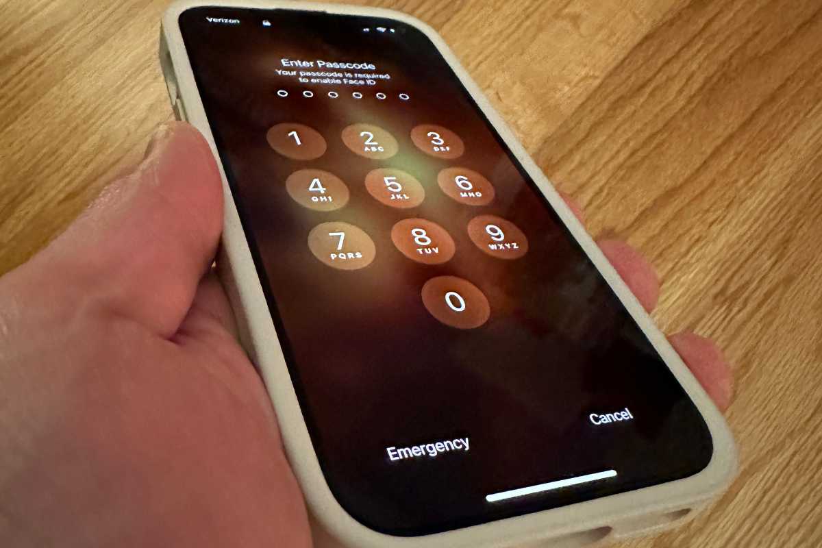 iPhone passcode screen