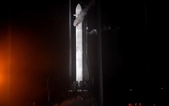 This handout screengrab provided by Relativity Space on March 22, 2023, shows the first 3D printed rocket, Terran 1, taking off from Launch Complex 16 in Cape Canaveral, Florida, on its third launch attempt. (Photo by Relativity Space / AFP) (Photo by -/Relativity Space/AFP via Getty Images)