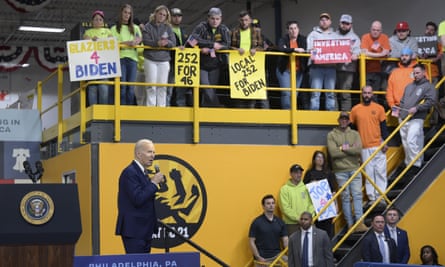 Biden in Philadelphia on Thursday.