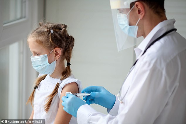 Under new reccomendations from the FDA, the booster shot for children under six years old will now be replaced with Pfizer's bivalent jab (file photo)