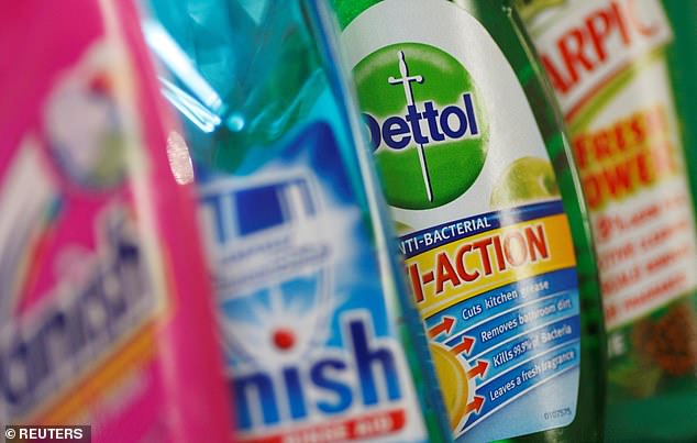 Price hikes: Reckitt Benckiser said profits rose 19.5% to £3.4bn last year, even as it raised prices 8%, with some items going up by more than a third