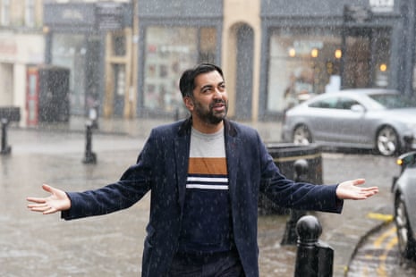 Humza Yousaf in Stirling today.