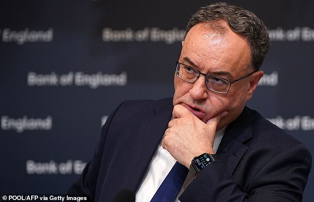 Rescue: Chancellor Jeremy Hunt and the governor of the Bank of England, Andrew Bailey (pictured), worked over the weekend to find a buyer for SVB's UK arm