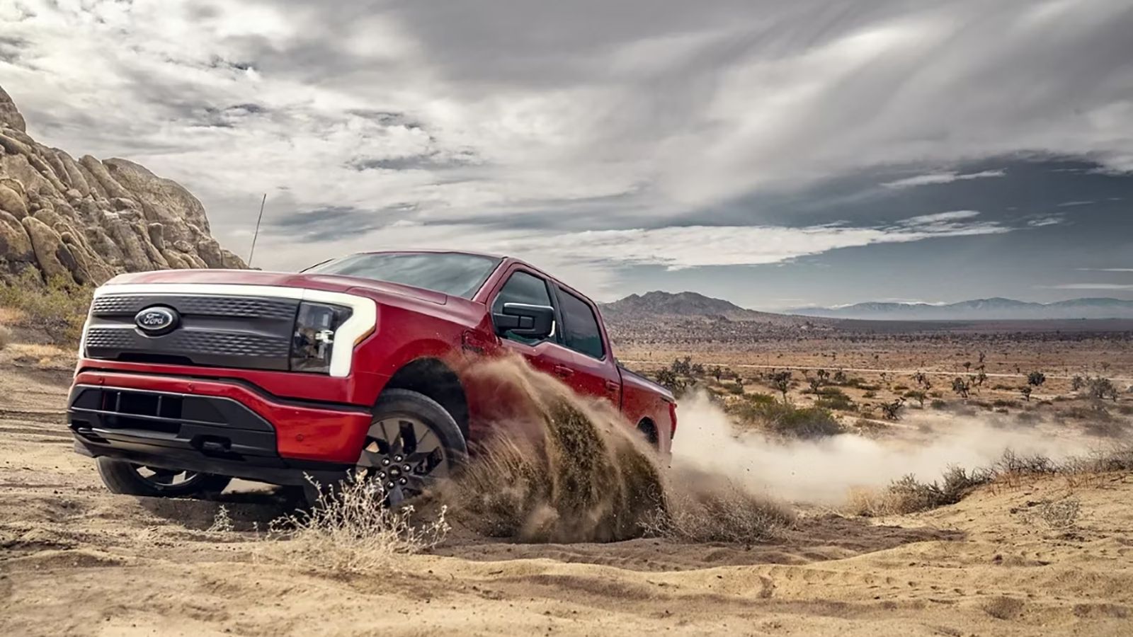 2021 Ford F-150 Lightning Off-Roading In The Desert