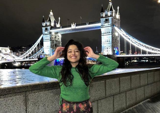 Sonya in front of Tower Bridge