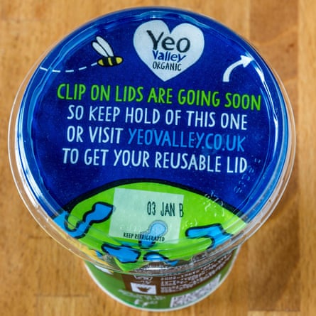 Yeo Valley yoghurt lid