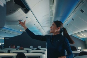 A-listers take over British Airways flights for cabin crew safety demo