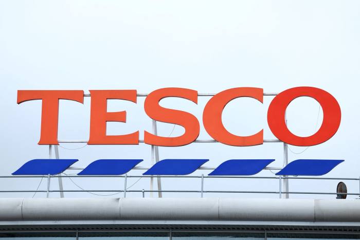 Tesco sign above a store