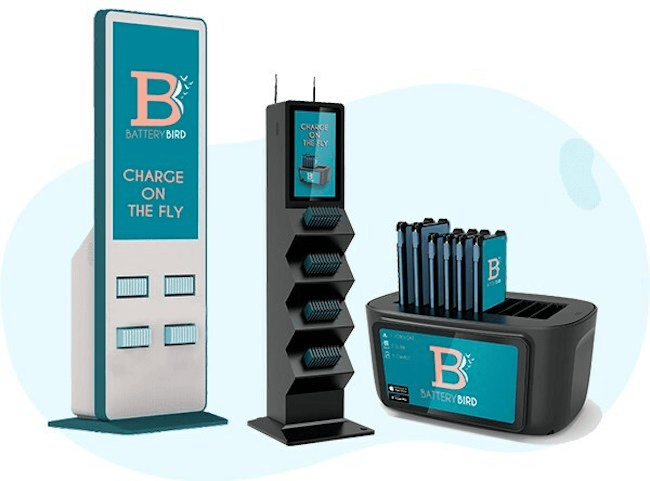 Battery Bird charging kiosk